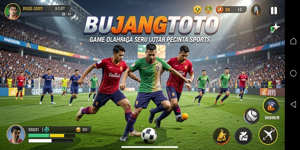 Tampilan gameplay seru dalam permainan olahraga BUJANGTOTO.