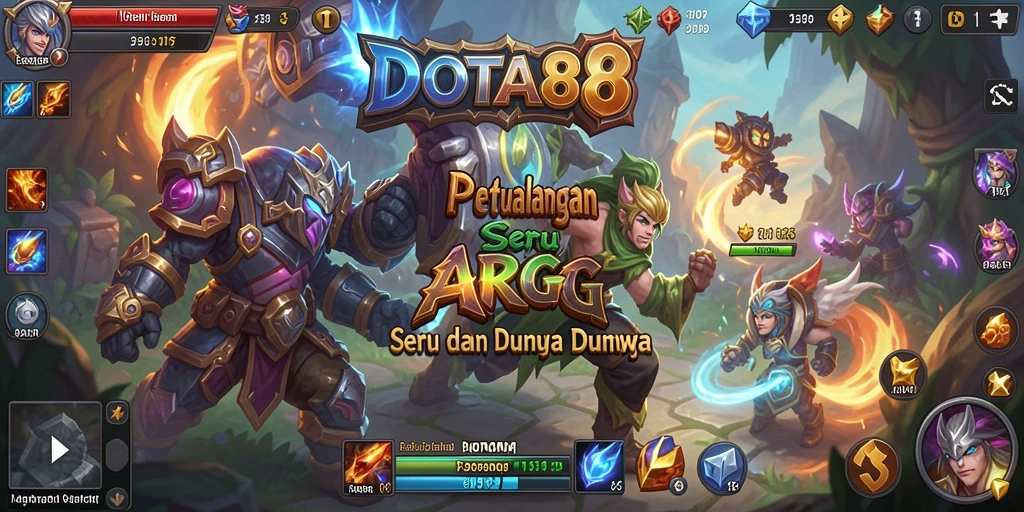 Tampilan gameplay DOTA88 yang menonjolkan aksi seru dan karakter menarik.