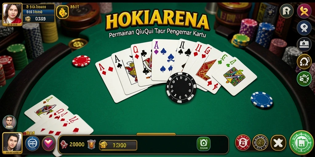 Screenshot HOKIARENA menampilkan momen mendebarkan dalam gameplay QiuQiu.