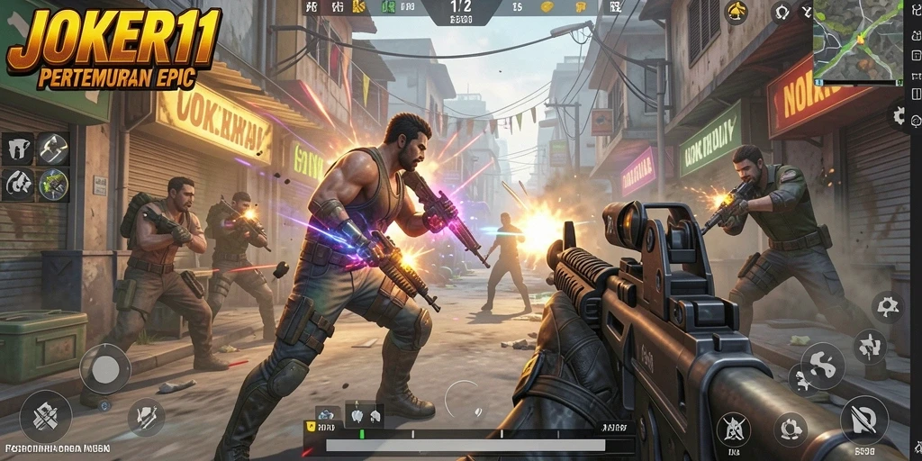 Tangkapan layar gameplay JOKER11 yang menampilkan aksi pertempuran mendebarkan dalam FPS.