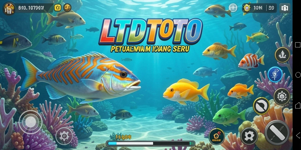 Screenshot gameplay LTDTOTO menunjukkan keseruan menembak ikan.