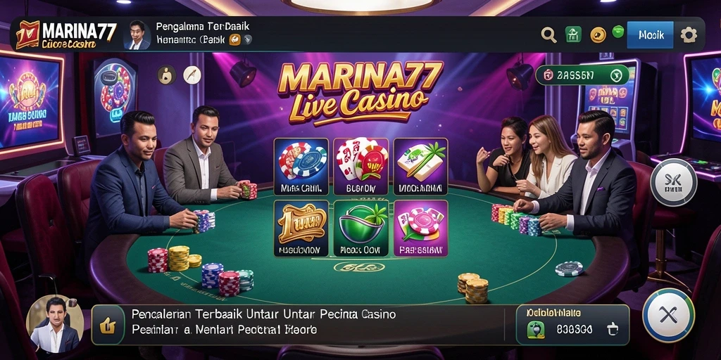 Tampilan permainan Live Casino yang menegangkan dan interaktif.