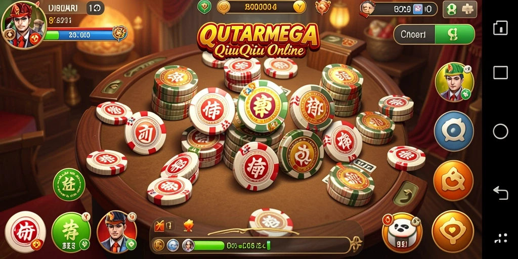 Screenshot gameplay PUTARMEGA dengan aksi seru QiuQiu.