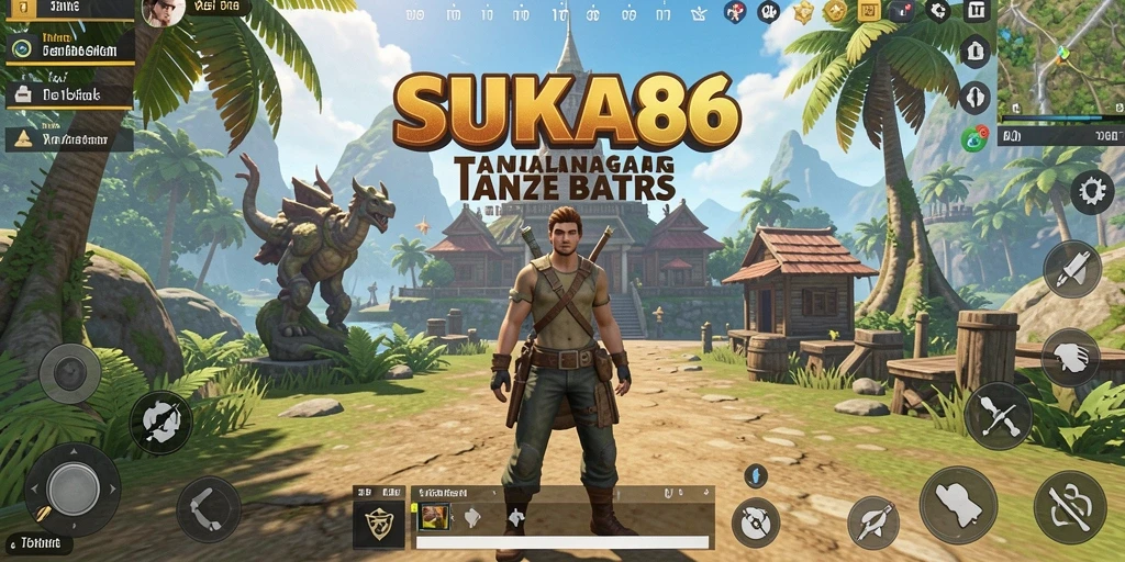 Tangkapan layar gameplay SUKA86 dengan eksplorasi dunia terbuka.
